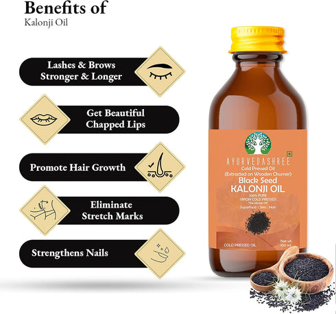 Cold Pressed Black Seed Oil, Omega 3 6 9 for Antioxidant & Immune Support, 3.38 fl oz