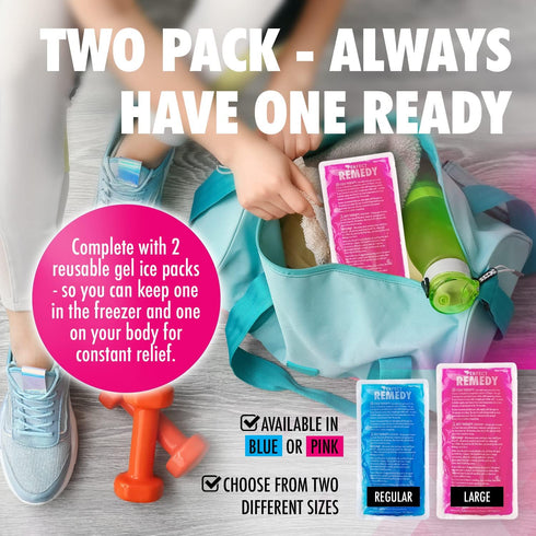 2 Pack Reusable Ice Packs for Injuries, Soothing Flexible Gel Ice Packs for Pain Relief, Hot Water Bottles Alternative