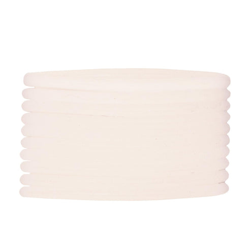 Mia Silkies Silicone Hair Elastics - Translucent Clear Rubber Bands for Women & Girls - 10pcs