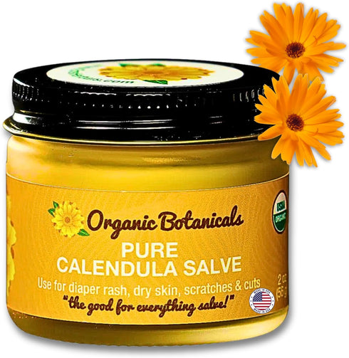 Organic Botanicals Pure Organic Calendula Salve Healing Balm - Calendula Cream Healing Hand Salve