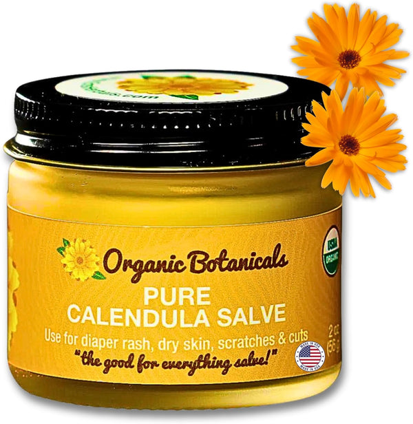 Organic Botanicals Pure Organic Calendula Salve Healing Balm - Calendula Cream Healing Hand Salve