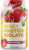 About Time Whey Protein Isolate, Strawberry, 2lb - 25g Protein, Non-GMO, 32 Servings