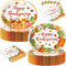YJOY 100Pcs Thanksgiving Oval Paper Plates and Napkins Set, 10" x 12" Party