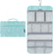 PAVILIA Hanging Toiletry Bag for Women Men, Waterproof Travel Kit Organizer, Roll Up Makeup Bag Accessories (Teal