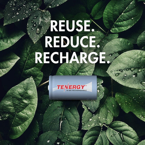 Tenergy C Size Battery 1.2V 5000mAh High Capacity NiMH Rechargeable, 4 Pack for Toys and More