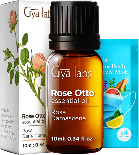 Set Set 2x10ml Australian Sandalwood & Rose Otto Essential Oils for Skin - Aromatherapy Grade Essential Oils - - Gya