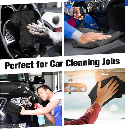 Wash(6 6 Inch,Black,30 Tanlade Cleaning Cloth Dry Erase Cloth Cleaning Rags Reasonable Kitchen Towels Microfiber Towels