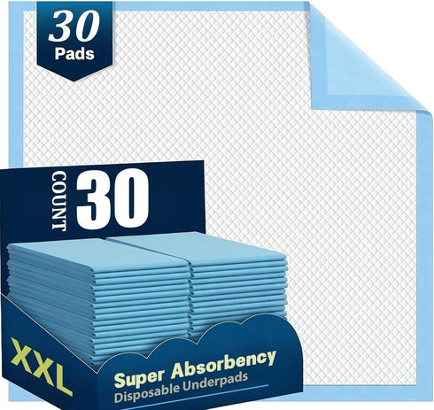 Warmify 30 Count Disposable Bed Pads 30" x 36" for Adults, Kids &