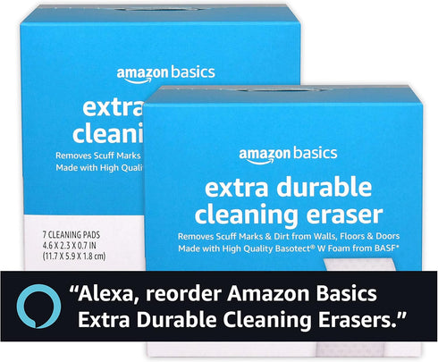 Amazon Basics Extra Durable Cleaning Eraser, 14 Count, White