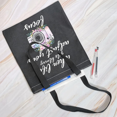 MBMSO Photographer Makeup Bag, Inspirational Gifts for Photography Lovers, When Life Gets Blurry Adjust Your Focus