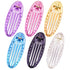 RC ROCHE ORNAMENT 6 Pcs Hair Clip, Classic Oval Side Opening Plastic Curve Barrette for Girls Ladies