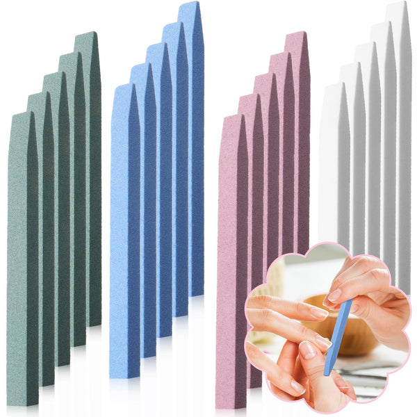 Mudder 8 Pcs Stone Nail File Pumice Stick, Nail Cuticle Pusher Rock File for Home Salon Toenail Buffing