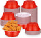 Gejoy Plastic Bowls 23 oz Disposable Snack Bowls, Salad Bowls for Graduation, Wedding, Birthday Parties, Red, 50 Pcs