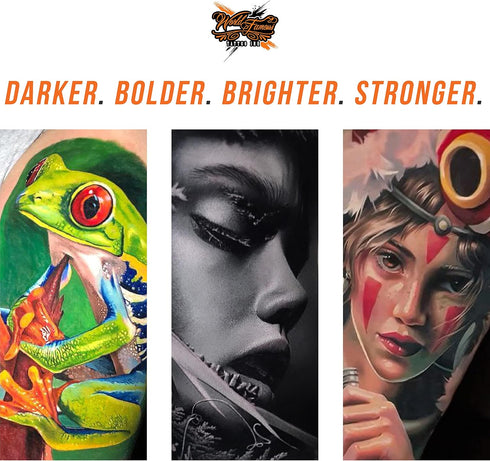 World Famous Tattoo Ink - Blackout Black, Ultra-Thin Black Tattoo Ink for Lining, Shading & Portrait Work
