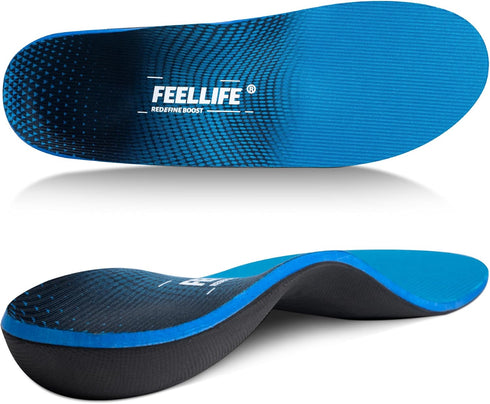 Plantar Fasciitis Relief Insoles: Arch Supports for Flat Feet, Orthotic Inserts for Foot & Heel Pain