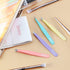 Tweezers for Eyebrows, 4-Piece Slant Tip and Pointed Set for Precision Hair Removal