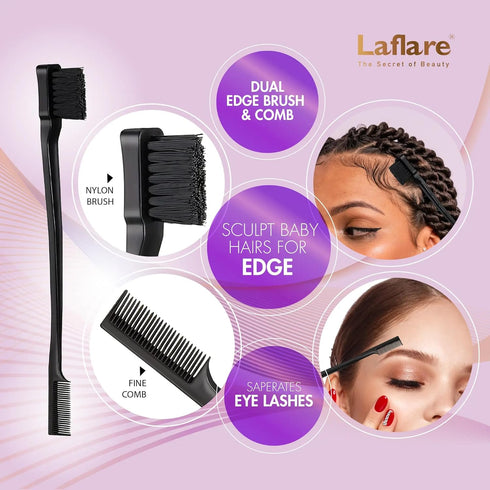 Laflare Braiding Rack for Hair with Comb Set & Braid Gel Wristband, Hair Clip, Hair Extension Holder with 60 Pegs