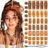 NAISKA 45 Pcs Wooden Hair Jewelry for Braids, Locs Dreadlock Accessories, DIY Braid Clips and Cuffs for Women Girls