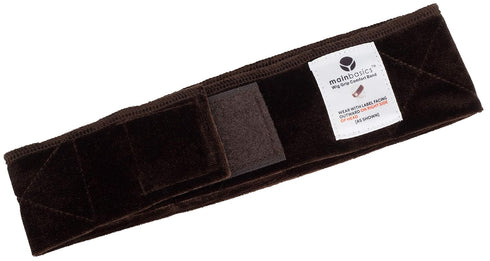 MainBasics Wig Grip Band for Keeping Wigs in Place - Adjustable Velvet Headband (Brown)