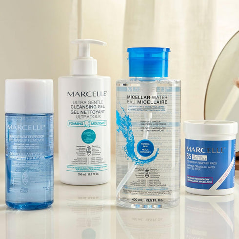 Marcelle Oil-Free Eye Make-Up Remover Pads - Sensitive Eyes, 85 Pads, Micellar Technology