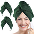 YoulerTex Microfiber Hair Towel Wrap: 2 Pack 10X26 Hair Dryer Towels for Women, Absorbent Turban Twist Drying Shower Cap