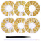 WOKOTO 6 Boxes Gold Nail Charms Studs, 3D Nail Art Jewelry Decoration Kit with Tweezers and Picker Pencil