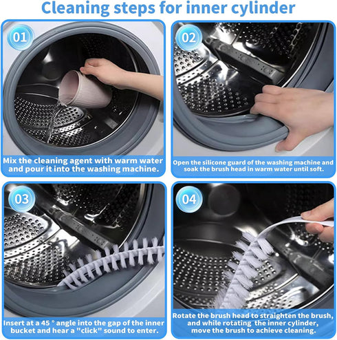 Set, (6 Washing Machine Cleaning Brush Front Load Washer Machine Cleaner Accessories, Drum Laundry Cleaner Brush