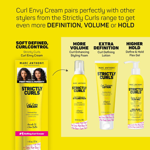 Marc Anthony Curl Cream with Shea Butter & Oils, Defines & Softens Curly & Wavy Hair, Set of 2