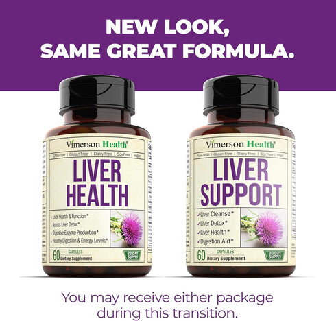 Liver Cleanse Detox & Repair - Artichoke Extract Liver Health Formula with Milk Thistle, Turmeric, Ginger, 2 Pack