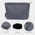 MAANGE Makeup Bag - Small Corduroy Cosmetic Pouch for Women, Portable Zipper Travel Bag (GRAY)