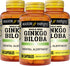 MASON NATURAL Ginkgo Biloba Herbal Supplement, 60 Capsules (Pack of 3) - Improve Mental Alertness & Brain Function
