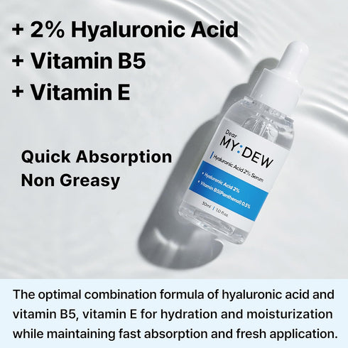 2% Hyaluronic Acid Serum with Vitamin B5, Hyalu B5 Intense Hydrating Serum for Face, Moisturizing, Anti-Aging for Fine Lines, Visibly Plumps Skin, Fast Absorbing, Korean Skincare, 1Fl Oz