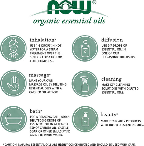 NOW Essential Oils, Organic Spearmint Oil, 100% Pure, Vegan, Child Resistant Cap, 1-Ounce, Stimulating Aromatherapy