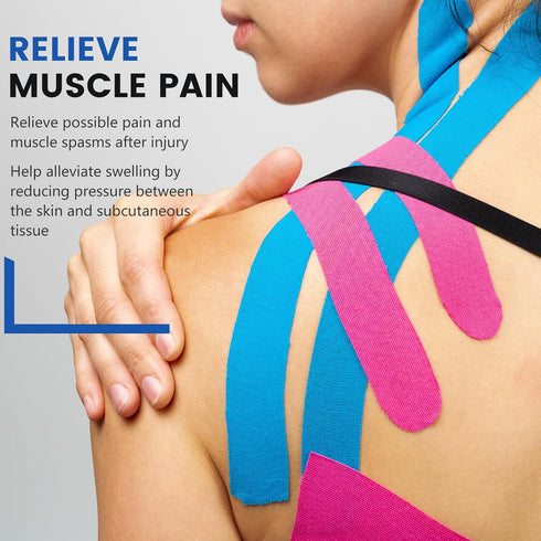 NUITPY 16 16 2 inch 16.4 Rolls Kinesiology Tape, Colors x Feet Waterproof Athletic Tape, Uncut Kinetic Tape, Elastic