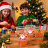 Jhfinely 50 12 oz Pcs Christmas Party Cups, Merry Christmas Clear Plastic Cups, Santa Claus Disposable Drinking Cup