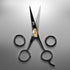 Razor Sharp Beard & Mustache Scissors, 5" High Carbon Stainless Steel Facial Hair Trimming Shears, Right Handed, Black