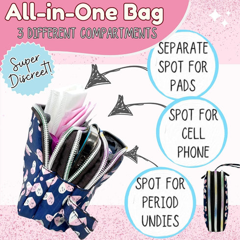 Pack Mark and Lolas First Period Pal Gift Box | First Period Kit for Tweens & Teens | Pads, Panty Liners