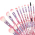 Bling Crystal 10-Piece Makeup Brush Set for Foundation, Concealer, Eye Shadow, Blush, Lip