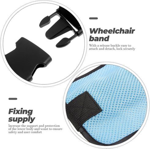 Balacoo Adjustable Extended Patient Bed Rail Strap with Single Buckle, Breathable Wheelchair Fixing Band for Elderly