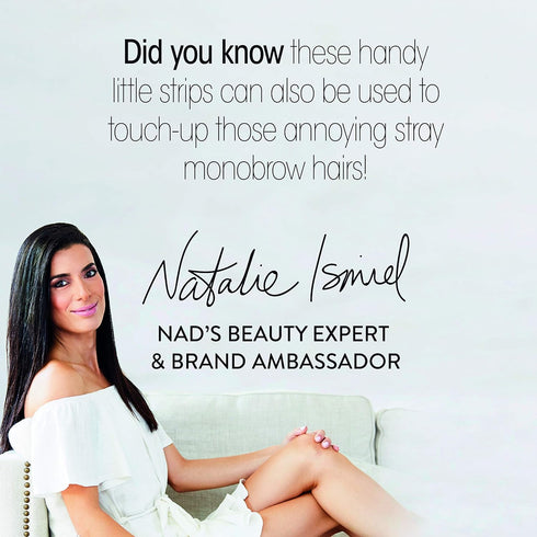Nad's Facial Wax Strips, Fragrance Free, 48 Count (Pack of 2)