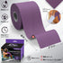 Physix Gear Cotton Kinesiology Tape Roll 16ft - Latex-Free Athletic Tape for Muscles/Joints, Waterproof and Gentle on
