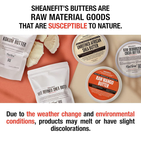 Raw Unrefined African Shea Butter 8oz, Natural Body Butter, Soft & Smooth Daily Moisturizer for Face & Body Ivory (Pack