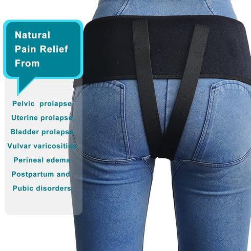 Pelvic Support Belt Uterus Support Belt Women's Brace for Treating Dropped Bladder, Uterine Prolapse, Vulvar