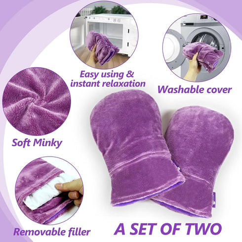 Heated Mitts for Arthritis, Microwavable Hand Warmer for Stiff Joints, Trigger Finger, Warm Therapy Mittens Unscented