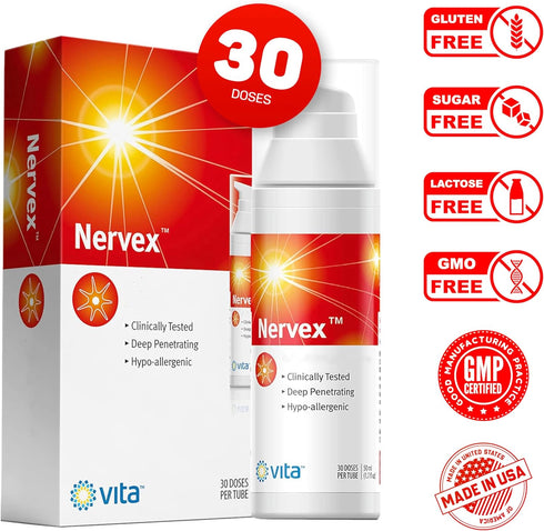 Vita Sciences Nervex Powerful Neuropathy Cream: Advanced Natural Relief for Peripheral Neuropathy, Fibromyalgia