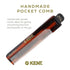 Kent NU22 Handmade Fine Tooth Pocket Comb for Men, Women, Kids - Hair Straightener for Grooming, Beard, Mustache, Made