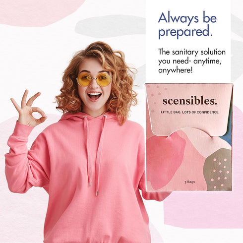 Pack, 3 Pack, Set 10) Scensibles Disposal Bags (Travel Bags per of - For Tampons, Liners, Condoms & More - Compact