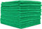 The Rag Company All-Purpose Microfiber Terry Cleaning Towels, 300gsm, 14in x 14in, Green, 12-Pack, Lint-Free