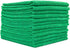 The Rag Company All-Purpose Microfiber Terry Cleaning Towels, 300gsm, 14in x 14in, Green, 12-Pack, Lint-Free