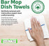 24 Blue Stripe Cleaning Towels, 16x19 Bar Mop Dish Towels, 30oz Commercial Grade Cotton for Home and Restaurant